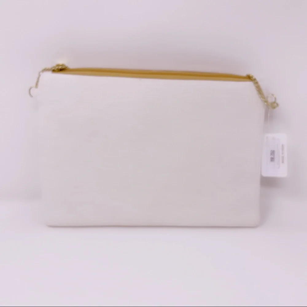 Beaded Champagne Toast Clutch - Cream & Gold